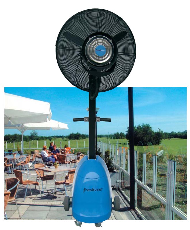 Aco-fresh vent y Aco-airtek: Ventiladores evaporativos para terrazas